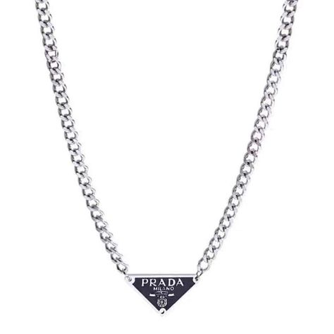 Authentic Prada Chunky Silver Chain Necklace Reworked Chunky Silver Chain Necklace, Logo Necklace, Prada Jewelry, Prada Logo, Prada Wallet, Chunky Necklace, Silver Chain Necklace, Black Silver, Silver Chain