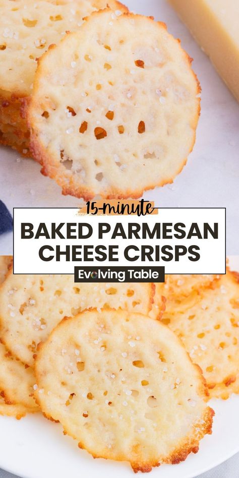 Our Parmesan Cheese Crisps recipe is exactly what your low-carb snacking game has been missing! Better and more affordable than store-bought, this recipe has two easy methods: the traditional oven-baked route or an alternative skillet one. They’re high-protein and keto-friendly, making them the perfect guilt-free option for adding that extra crunch to salads or as dippable chips. Cheese Crisps Baked, Baked Cheese Crisps, Parmesan Crisps Recipe, Crisps Recipe, Parmesan Cheese Crisps, Refined Sugar Free Recipes, Parmesan Crisps, Cheese Crisps, Baked Cheese