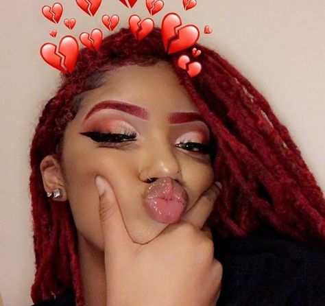 Red Hair And Red Eyebrows, Red Eyebrow Makeup, Red Eyebrows, Bleached Eyebrows, Birthday Makeup Looks, Nba Youngboy, Braids Hairstyles Pictures, Wrong Number, How To Color Eyebrows