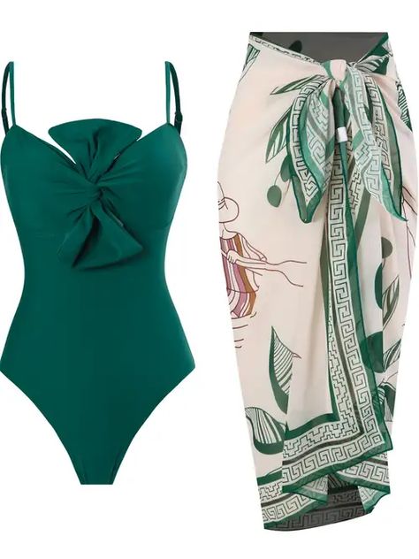 Temu | Explore the Latest Clothing, Beauty, Home, Jewelry & More Conservative Swimsuit, Bow Swimsuit, Solid Color Jumpsuits, Wrap Maxi Skirt, Coverup Skirt, Summer Swimwear, 2 Piece Swimsuits, Vintage Swimwear, Women Maxi