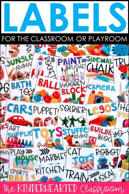 The Kinderhearted Classroom Toy Organization Labels for the  Classroom or Playroom Preschool Classroom Labels, Labeling Ideas, Preschool Vibes, Preschool Labels, Organized Room, Toy Bin Labels, Real Life Pictures, Toy Labels, Teaching Responsibility