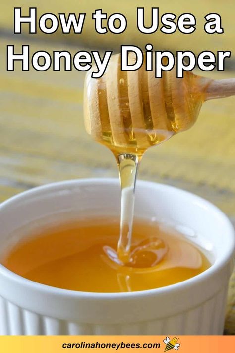 How to Use a Honey Dipper Honey Facts, Honey Uses, Honey Spoons, Honey Do, Honey Sticks, Honey Dipper, Homestead Living, Tea Bar, Honey Bees