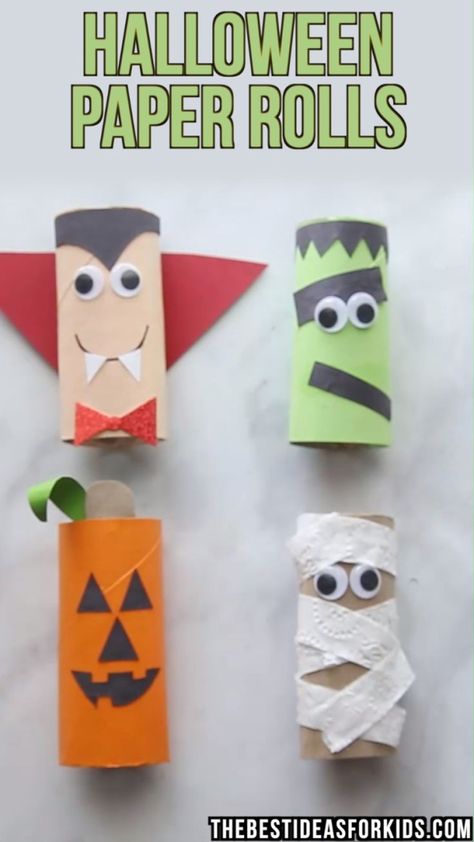 Halloween Toilet Paper Roll Crafts, Halloween Toilet Paper, Pumpkin Mummy, Dekorasi Halloween, Bricolage Halloween, Halloween Crafts For Toddlers, Toilet Paper Crafts, Halloween Arts And Crafts, Party Crafts