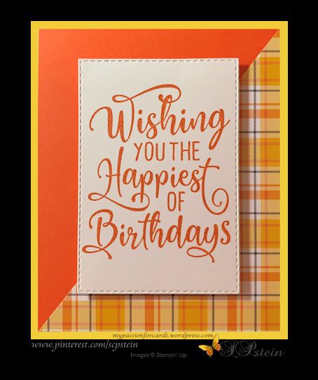 Plaid Tidings Dsp Stampin Up Cards, Happiest Of Birthdays Stampin Up Cards, Stampin Up Plaid Tidings Dsp Cards, Stampin Up Happiest Of Birthdays, Birthdays Cards, Birthday Card Template Free, Happiest Of Birthdays, Cards Masculine, Man Cards