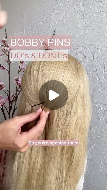 Bridal Hairstylist🇳🇱| Hair + Business Education |Online academy on Instagram: "Bobby pins DO’s & DONT’s   (Entering for @oneshothairawards @behindthechair_com )   It’s the tool we use DAILY, and yet most of us struggle to use it right 💁‍♀️⁣ ⁣ If you want to use a bobby pin correct, you must be sure that:⁣ ❌ You are not taking too much hair⁣ ❌ You are not opening the bobby pins⁣ ❌ You are not letting your bobby pins ‘float’ on the hair⁣ ⁣ INSTEAD:⁣ ✅ Take less hair⁣ ✅ Twist the hair gently⁣ ✅ Keep the bobby pin closed⁣ ✅ Bring the bobby pin in the opposite direction⁣ ✅ Let the bobby pin touch the scalp! Keep your fingers onto the scalp to make sure your Bobby pins will be tight! ⁣ ⁣ I hope this tutorial was useful for you. If yes, definitely 𝗦𝗔𝗩𝗘 and share. ⁣ ⁣ 🔥 want to learn more Shoulder Length Hair Pinned Back, Bobby Pin Wedding Hairstyles, Sparkly Bobby Pin Hairstyles, Using Bobby Pins In Hair, Styling Hair With Bobby Pins, Half Up Half Down Hair Bobby Pins, Easy Bobby Pin Hairstyles Simple, Easy Pinned Back Hairstyles, How To Pin Hair Back With Bobby Pins