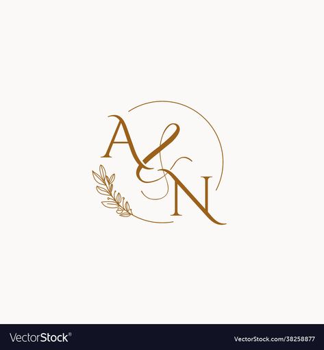 An Letter Logo, An Monogram, An Logo Design Letter, Wedding Monogram Ideas Initials, Wedding Initials Decor, Black Tie Wedding Theme, An Logo, Haircare Packaging, Wedding Initials Monogram