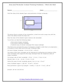 Area and Perimeter Critical Thinking Problems Worksheets Area And Perimeter Word Problems, Math Mental, Area And Perimeter Worksheets, Perimeter And Area, Perimeter Worksheets, Area And Perimeter, Fourth Grade Math, Word Problem Worksheets, Grade 7