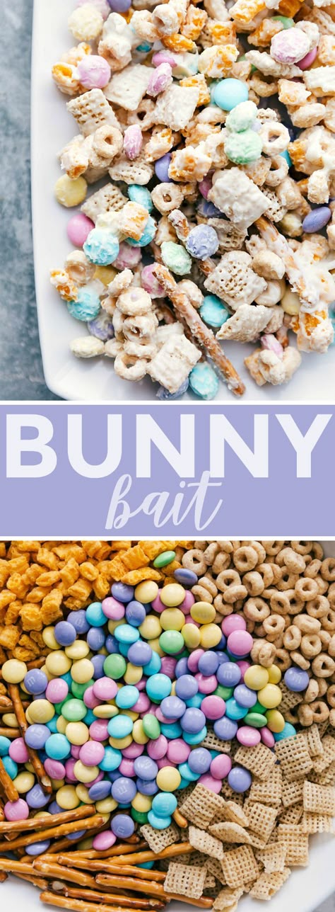 Easter Snack Mix, Melted White Chocolate, Bunny Bait, Easter Snacks, Chex Mix Recipes, Snack Mix Recipes, Easter Baking, Mix Recipes, Recipes Sweet