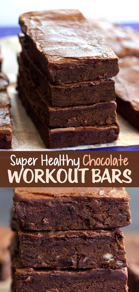 Jun 6, 2021 - These healthy chocolate workout bars are packed with protein and healthy ingredients, yet they taste like you're eating a chocolate brownie! Gf Protein Bar, Healthy Candy Bar Recipes, Built Bar Recipes, Choc Protein Powder Recipes, Keto Protein Recipes, Healthy Non Refrigerated Snacks, Homemade High Protein Bars, Protein Puck Recipe, Bariatric Essentials