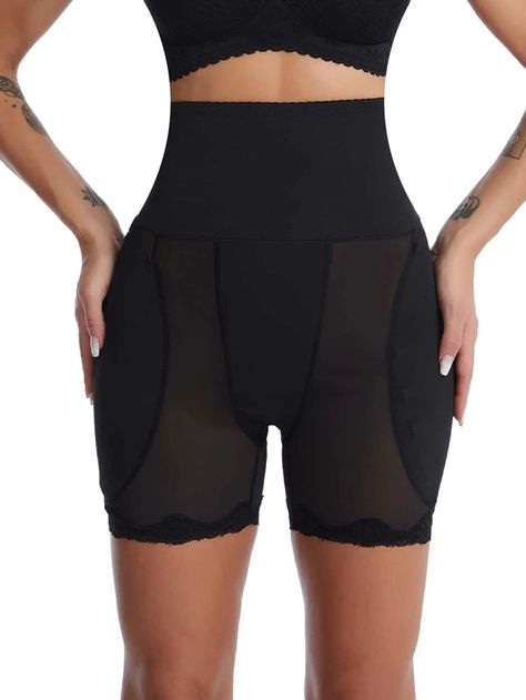 High Waisted Shapewear Shorts | SHEIN USA Shapewear Shorts, Ruched Pants, Hips Dips, Corset Shapewear, Hip Pads, Slim Hips, High Waisted Briefs, Shapewear Bodysuit, Sleeveless Bodysuit