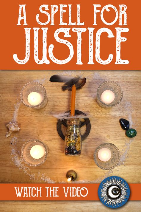 Hello my Darlings. In this video I perform a ritual and create a spell jar for Justice. I hope you will join me in whatever way resonates with you and take some ideas for your own spellwork. This spellwork was created to combat the hate and injustice in my country.  This is one way I can use my gifts for witchcraft to act for change. Please feel free to take any aspects of the magical workings that speak to you and use them in your own pursuit of justice. Let’s do some magical crafting. Justice Spell Jar, Sigil For Justice, Justice Spells Witches, Justice Spells, Justice Spell, Magical Crafting, Spell Bottles, Crafting Videos, Ritual Magic