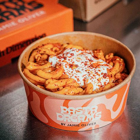 Pasta Dreams | Otherway London Pasta Bowl Design, Pasta Box Packaging, Packaging Design Food Box Ideas, Fast Food Pasta, Pasta Delivery, Delicious Pasta Recipes, Pasta Brands, Pasta Box, Pasta Shop