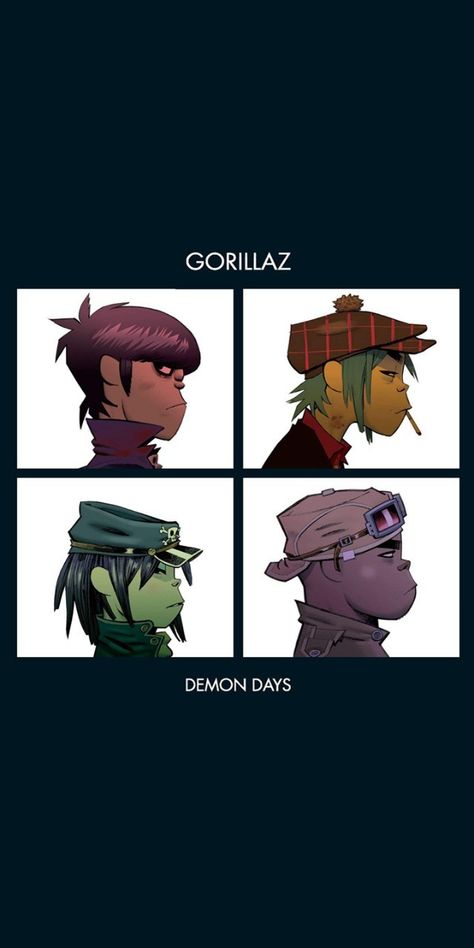 Wallpaper Gorillaz Smartphone Gorillaz Wallpaper, Gorillaz Albums, Gorillaz Demon Days, Album Wallpaper, Magazine Cover Ideas, Demon Days, Blur Photography, Gorillaz Art, Music Poster Design