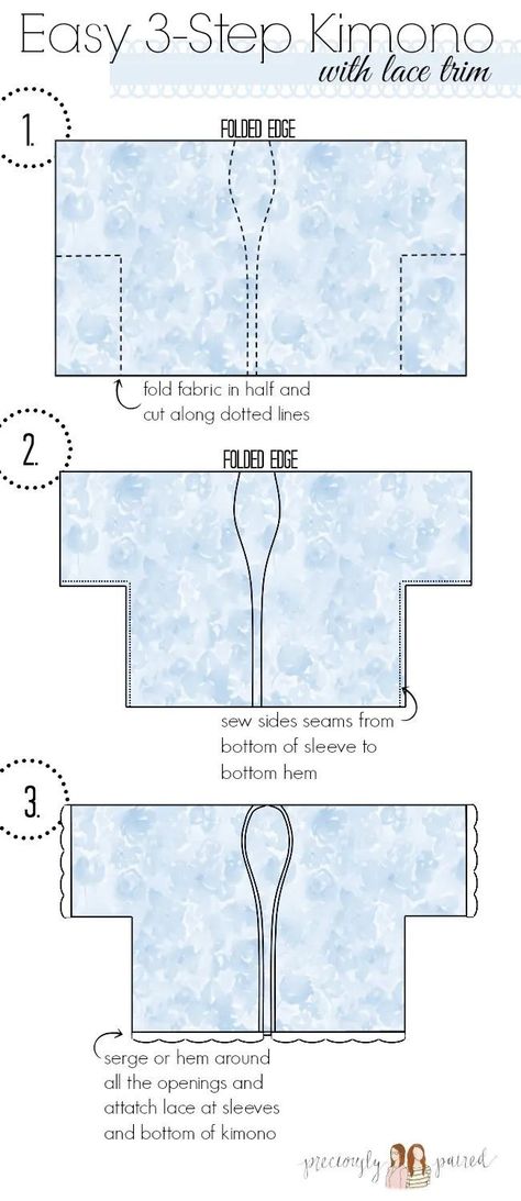 Kimono Tutorial, Kimono Sewing Pattern, Pola Blus, Diy Kimono, Mode Kimono, Kimono Pattern, Diy Sewing Clothes, Fashion Sewing Pattern, Easy Sewing Projects