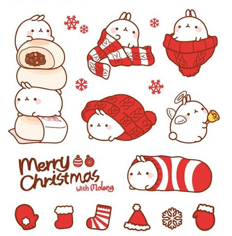 Penanda Buku, Kawaii Christmas, Stickers Kawaii, Scrapbook Stickers Printable, Bullet Journal Stickers, Kawaii Doodles, Christmas Drawing, Kawaii Stickers, Kawaii Drawings