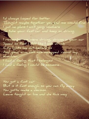 Fast Car - Tracy Chapman i had a feeling that i belonged, i had a feeling i could BE SOMEONE... Fast Car Tracy Chapman, Tracy Chapman, Music Express, Fast Car, List Of Activities, Music Quotes Lyrics, Music Memories, Yesterday And Today, My Parents