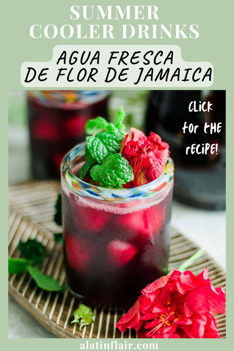 Beat the summer heat with this refreshing AGUA FRESCA DE FLOR DE JAMAICA! 🍹☀️ This classic Mexican drink is made with tart hibiscus flowers. One of those SUMMER COOLER DRINKS perfect for sipping poolside or enjoying on a hot summer day. Trust us, your taste buds will thank you!
CLICK FOR THE RECIPE! 🍽️ Jamaica Juice Recipes, Jamaica Drink Hibiscus Tea, Jamaica Agua Fresca, Jamaica Drink Recipe, Hibiscus Drink Recipes, Homemade Agua Fresca, Jamaica Drink, Hibiscus Recipe, Flowers Mexico