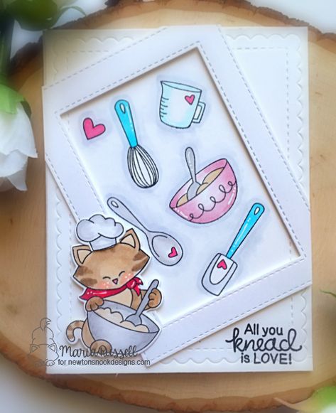 June 2018 stamp release - Newton's Kitchen by #newtonsnook #handmadecards #cats #kitchen #chef #bakeshop Handmade Menu Card, Menu Card Design Creative, Food Stamp Card, Distress Ink Techniques, Menu Card Design, Happy Birthday Cards Diy, Cat Stamp, Framed Flag, Paper Diy