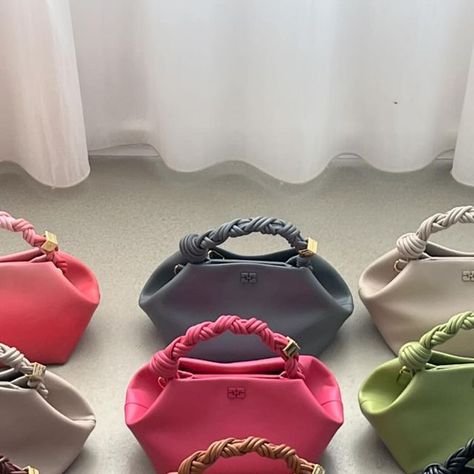 GANNI on Instagram: "Bou bag cravings 🩷💚🖤🤎🩶🤍 Which one is your shade?" Ganni Bou Bag, Ganni Aesthetic, Ganni Bag, Lifestyle Vision Board, 2024 Style, Which One Are You, My Mom, Still Life, Wish List