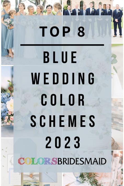 French Blue and Cream Wedding Colors 2023, French Blue Bridesmaid Dresses Cream Bridal Gown - ColorsBridesmaid Sky Blue Wedding Color Schemes, Wedding Colors Light Blue Colour Palettes, October Wedding Blue Color Palettes, Weddings With Blue Color Schemes, Black Blue Wedding Color Schemes, Blue Theme Bridesmaid Dresses, Twilight Blue Wedding Color Palettes, Blue Summer Wedding Colors, Sky Blue Wedding Theme Color Schemes