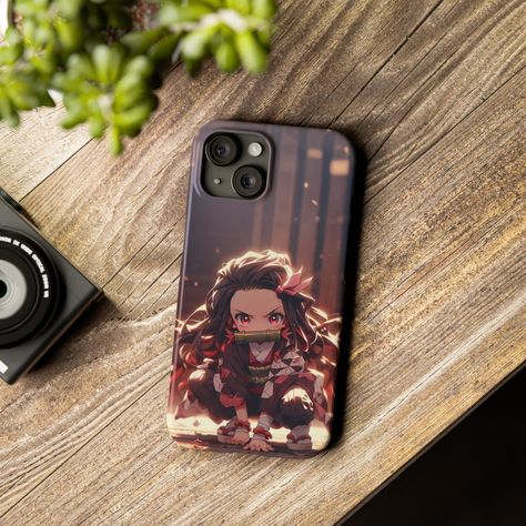 Demon Slayer Phone Case For iPhone 15, 14, 13, 12, 11 Pro - Gift For Him & Her - Japanese Anime Manga Case - Nezuko Kamado Accessories Demon Slayer Phone Case, Kamado Tanjiro, Nezuko Kamado, Tanjiro Kamado, Coque Iphone, Japanese Anime, Demon Slayer, Iphone 15, Gifts For Him