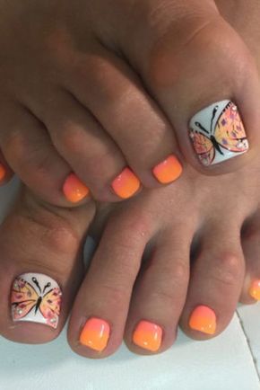 21 Pretty Toe Nail Designs for Your Beach Vacation                                                                                                                                                                                 More Pedicure Designs Toenails, Nagellack Trends, Toe Nail Color, Pretty Toe Nails, Summer Toe Nails, Cute Toe Nails, Pedicure Designs, Nails Spring, Nail Swag