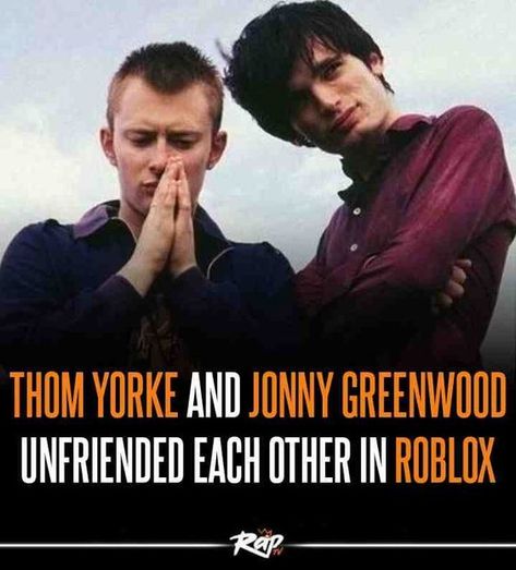 Thom Yorke Funny, Jonny Greenwood, Ok Computer, Thom Yorke, Wholesome Memes, Music Memes, Radiohead, I Have No Friends, Music Stuff