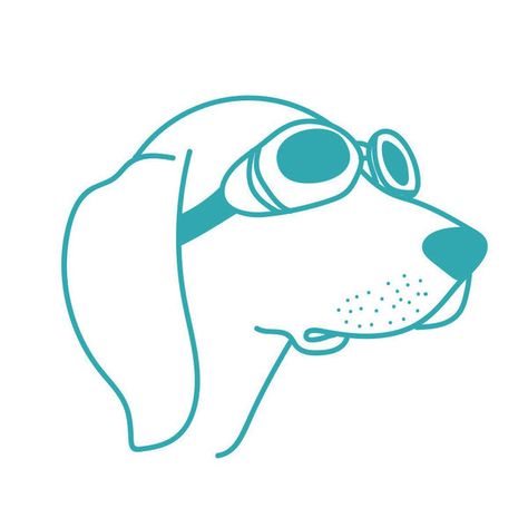 Dog Collar Illustration, Goggles Illustration, Ski Goggles Drawing, Goggles Drawing, Dog Faces Illustration, Dog Swimming Illustration, Dog With Sunglasses Drawing, Dogs With Goggles, Arte Dachshund