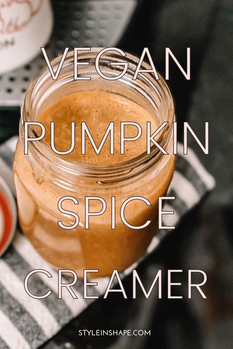 vegan pumpkin spice creamer is a must try this PSL season! #pumpkinspice #psl #vegan #veganrecipe #vegancreamer Vegan Pumpkin Creamer, Vegan Psl, Pumpkin Spice Creamer Recipe, Pumpkin Creamer, Vegan Creamer, Pumpkin Spice Creamer, Vegan Pumpkin Spice, Pumpkin Recipes Healthy, Creamer Recipe