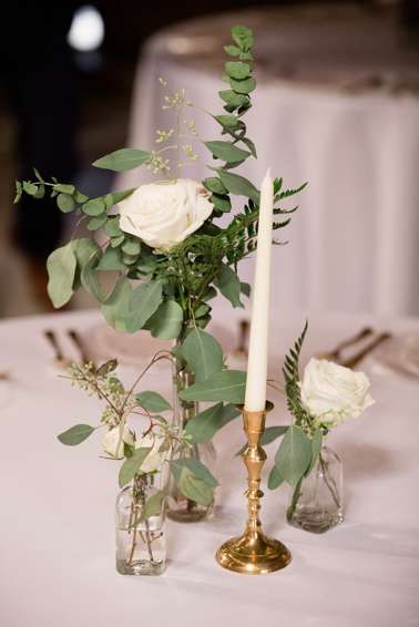 Alhambra Hall, Bud Vases Wedding, Bud Vase Centerpiece, Simple Wedding Flowers, Unique Wedding Flowers, Wedding Floral Centerpieces, Floral Branch, Wedding Vases, Branch Design