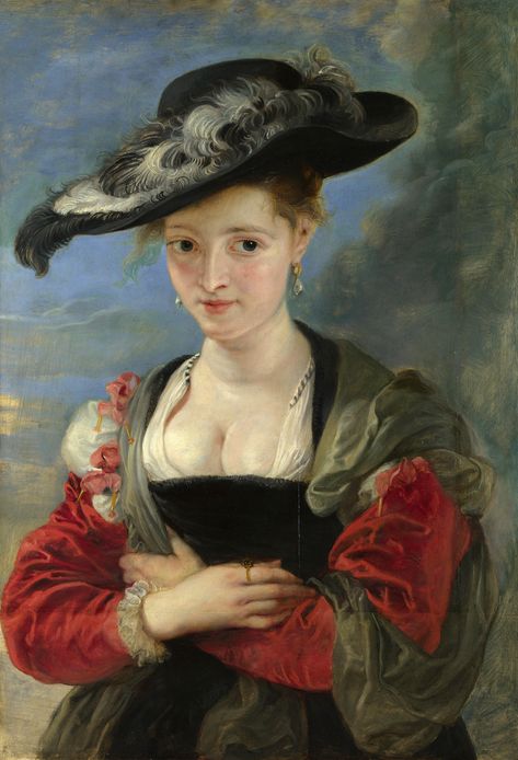 Peter Paul Rubens - Portrait of Susanna Lunden (Le Chapeau de Paille) [c.1622-26] | by Gandalf's Gallery Joseph Ducreux, Rubens Paintings, Rembrandt Paintings, Caravaggio Paintings, Art Baroque, Baroque Painting, Paul Rubens, Classic Artwork, Peter Paul Rubens