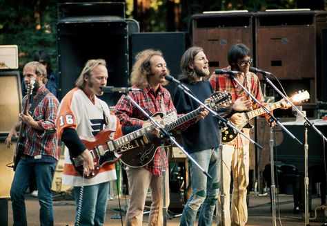 Crosby Stills Nash Young Soundcheck in 1974 David Crosby Stephen Stills Graham Nash Neil Young CSNY