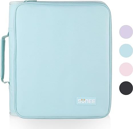 Amazon.com : SUNEE Zippered Binder Bag with Handle, 2-Inch 3-Ring O-Ring, 500-Sheet Capacity, Includes Zip Pocket, 5-Tab Expanding File Folder, Multi-Pocket Organizer Binder Suitable for Middle School, Blue : Office Products Zipper Binder For School, Expanding File Folder, Zipper Binder, Pretty School Supplies, Binder Pockets, 2024 Wishlist, School Binder, Journal Bullet, Blue Office