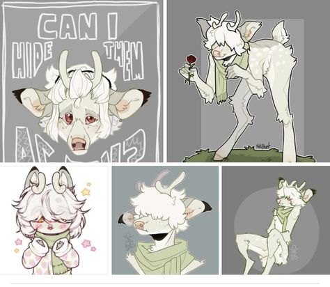 Anthro Goat Reference, Deer Centaur Oc, Goat Fursona Base, Deer Fursona Base, Deer Sona, Goat Oc Art, Goat Fursona Art, Sheep Fursona, Goat Fursona