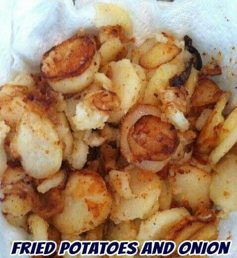 Best Fried Potatoes, Fried Potatoes And Onions, Sweet Cream Butter, Potatoes And Onions, Crunchy Potatoes, Potato Onion, Cream Butter, Sweet Cream, Onion Recipes