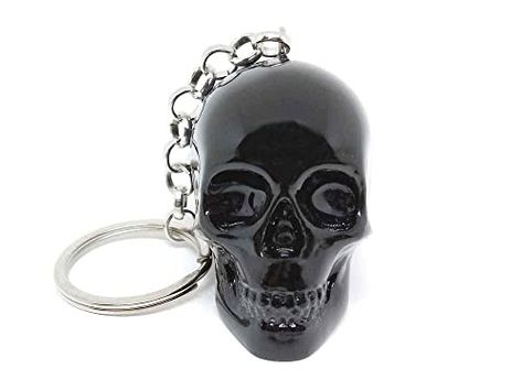 Amazon.com: Black Skull Keychain, Goth Skull Keychain : Handmade Products Skull Keychain, Edgy Accessories, Gothic Gifts, Unique Keychains, Keychain Handmade, Skull Artwork, Black Skull, Gothic Halloween, Black Skulls