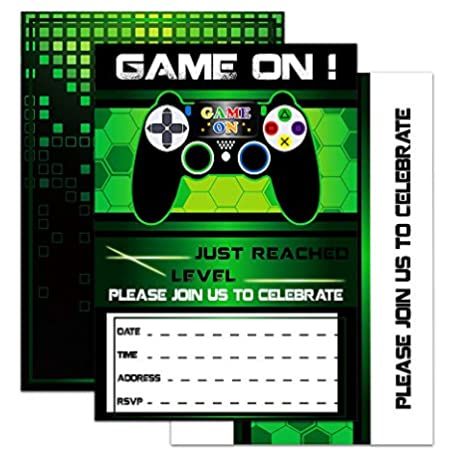 WERNNSAI Game Party Bags - 16 Pack Gift Bags Party Supplies for Kids Boys Birthday Baby Shower Party Favor Treat Goody Loot Bags with Handle, Party Favours - Amazon Canada Game Party Invitations, Game Themed Party, Boy Party Games, Boy Party Invitations, Video Game Birthday, Video Games Birthday Party, Boy Birthday Decorations, Birthday Invitations Diy, Its A Boy Balloons