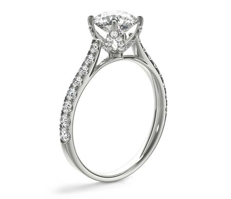 Cathedral Setting Engagement Ring, Cathedral Engagement Ring, Cathedral Engagement Rings, Classic Engagement Ring Solitaire, Cathedral Setting, Pave Diamond Engagement Rings, Design Your Own Ring, Ring Settings, Gorgeous Engagement Ring