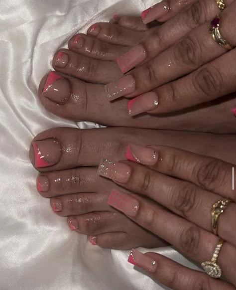 Neon Toe Nails, Toe Nail Ideas, Nails And Toes, Gel Toe Nails, Acrylic Toe Nails, Pretty Toe Nails, Cute Toe Nails, Girly Acrylic Nails, French Acrylic Nails