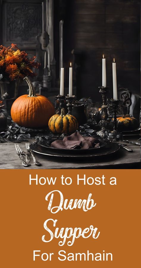 Want to host a uniquely enchanting Samhain event? Try a traditional dumb supper. Here's how. Samhain Food Traditional, Samhain Dinner Recipes, Samhain Traditions Recipe, Samhain Recipes Dinners, Samhain Meals, Samhain Dinner, Witch Seasons, Samhain Food, Samhain Ideas