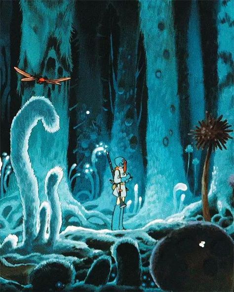 Poison Forest | Nausicaa of the Valley of the Wind #Studio Ghibli Valley Of The Wind, Miyazaki Art, Personajes Studio Ghibli, Film Anime, Ghibli Artwork, Studio Ghibli Movies, Studio Ghibli Art, Ghibli Movies, Ghibli Art