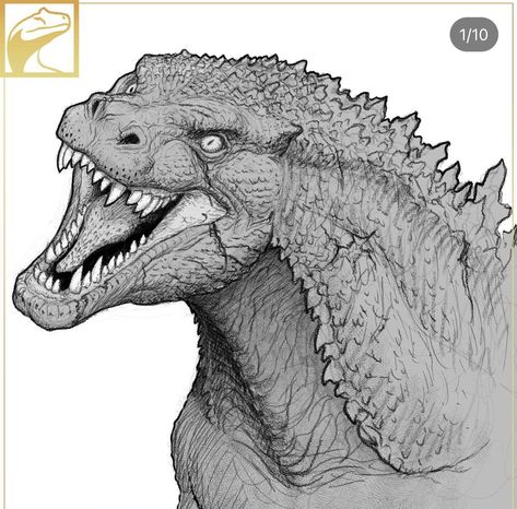 Godzilla Sketch, Showa Godzilla, Monsters Design, Spec Evo, Godzilla Art, Prehistoric Animals Dinosaurs, Monsters Art, Dinosaur Sketch, Sketch Dump