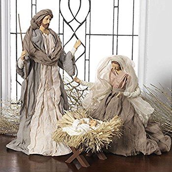 Amazon.com: Large Holy Family Christmas Nativity Set, 3 Pieces, 17.5 Inch Tall, Fabric & Resin: Home & Kitchen Nativity Scene Display, Outdoor Nativity Scene, Outdoor Nativity, Christmas Nativity Set, Raz Imports, Nativity Scenes, Unique Christmas Decorations, Christmas Nativity Scene, Merry Christmas To All