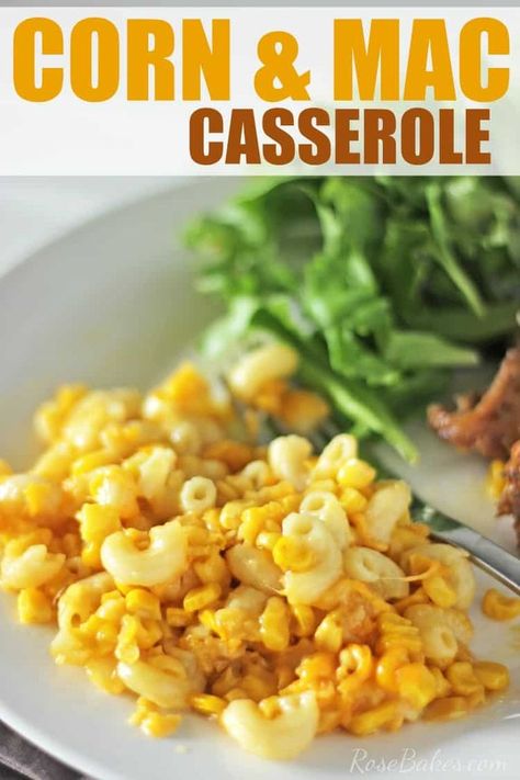 Macaroni Casserole, Easy Macaroni, Baked Corn, Potluck Dishes, Pasta Casserole, Food Goals, Gain Weight, Family Friendly Meals, Yummy Sides