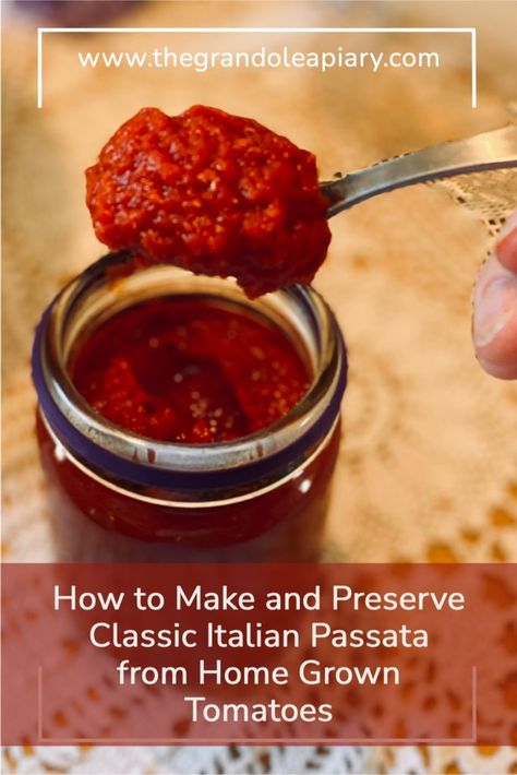 How to Make and Preserve Classic Italian Passata from Home Grown Tomatoes Tomato Passata, Freezing Tomatoes, Preserving Tomatoes, Canning Process, Canning Tomatoes, Home Grown, Growing Tomatoes, Classic Italian, Natural Living