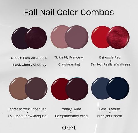 Nails November Colors, Fall Nail Color Pairings, Nails For Deep Winter, Nail Polish Winter Colors, November Nails Fall Colors, House Of Colour Autumn Nails, Deep Winter Nails Colour, Deep Autumn Nail Colors, Deep Winter Nails