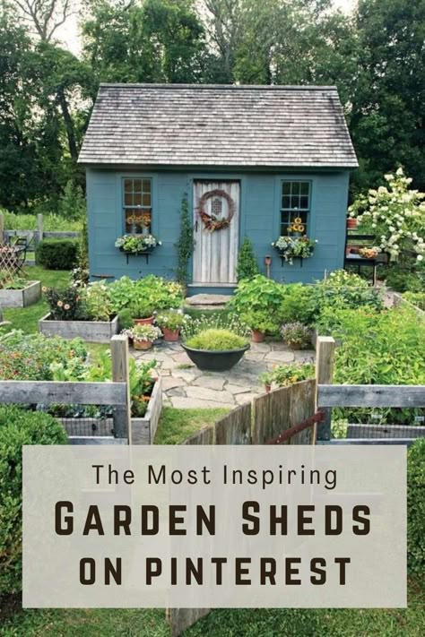 Potting Shed Interiors Inspiration, Garden Shed Upgrade, Shed In Garden Design, Shed And Garden Ideas, Potting Shed Ideas Inspiration, Window Garden Shed, English Potting Shed, Garden Around Shed Ideas, Wooden Garden Shed Ideas