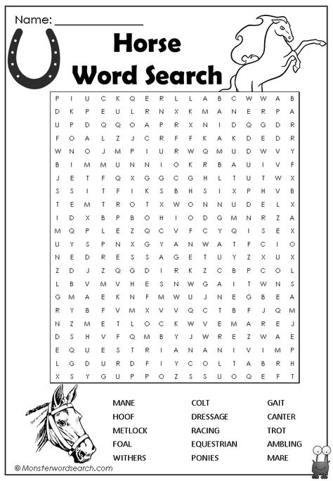 nice Horse Word Search Horse Word Search, Horse Bingo Printable Free, Horse Worksheets Free Printable, Horse Crafts For Kids, Horse Activities For Kids, Horse Camp Activities, Horse Camp Crafts, Horse Camp Ideas, Horse Activities