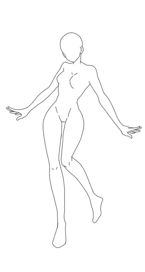 Base Model Drawing Female, Fashion Design Figures Body Template, Female Fashion Figure Template, Different Poses Drawing, Woman Drawing Base, 9 Head Croquis, Women Figure Sketch, Croquis Poses, Woman Template