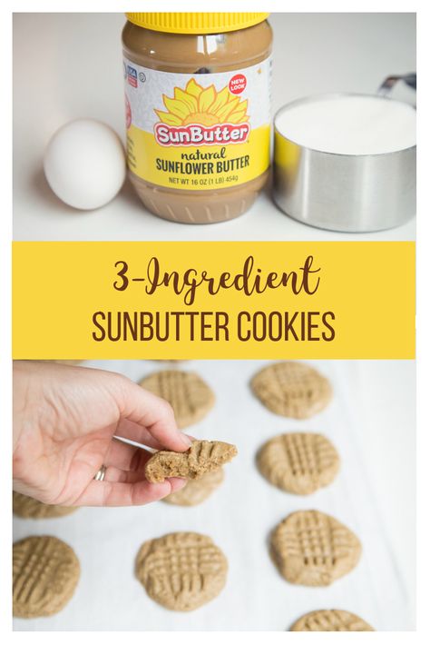 Sunbutter Cookies Gluten Free, Peanut Allergy Recipes, Sunflower Butter Desserts, Sunbutter No Bake Cookies, Recipes With Sunbutter, Sun Butter Cookies, Recipes With Sunflower Butter, Sunflower Seed Butter Cookies, Sun Butter